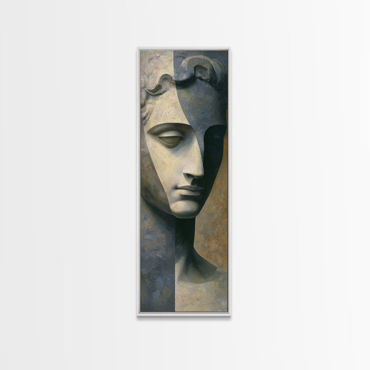 Classical Statue Bust Canvas Print, Law Office Art, Office Decor, Abstract Art, Counsel, Printable Art, Office Wall Art, LOA-1x3-60