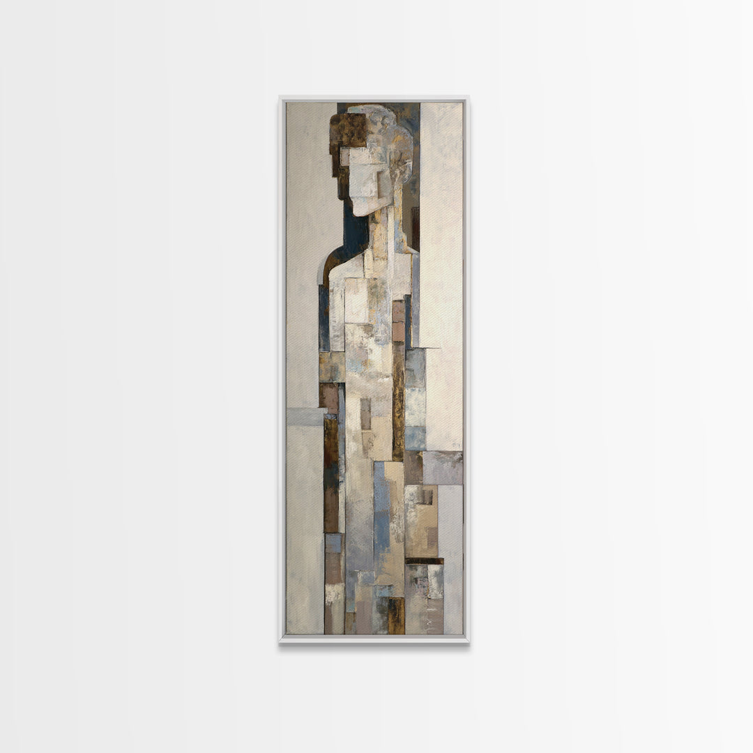 Architectural Arch and Column Abstraction Framed Canvas Print, Law Office Art, Home Office Decor, Office Decor, Abstract Art, LOA-1x3-74
