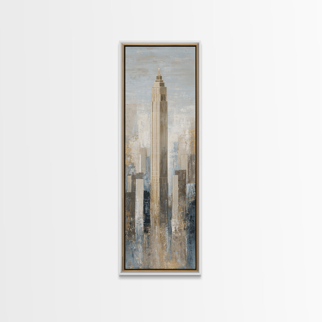 Quiet City Skyline Framed Canvas Print, Law Office Art, Office Wall Art, Office Decor, Fine Art, Counsel, Butterfly Art, LOA-1x3-96