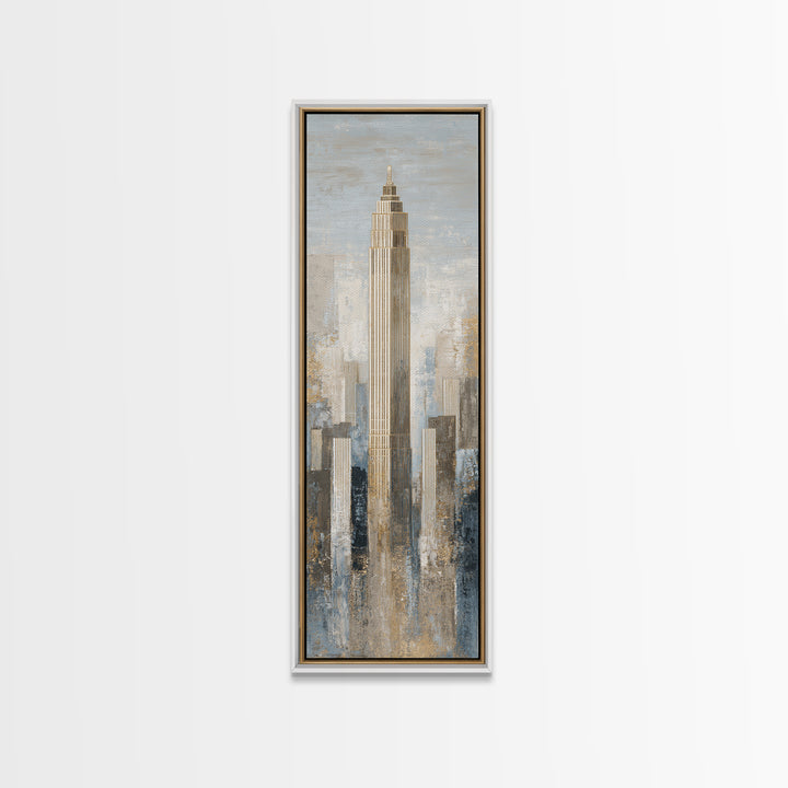 Quiet City Skyline Framed Canvas Print, Law Office Art, Office Wall Art, Office Decor, Fine Art, Counsel, Butterfly Art, LOA-1x3-96