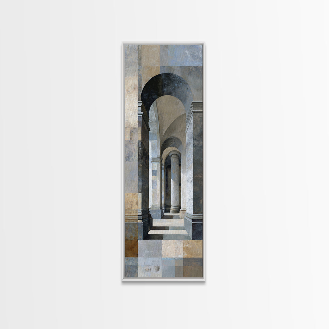Architectural Arch and Column Abstraction Canvas Print, Law Office Art, Law School Gifts, Office Decor, Abstract Art, Counsel, LOA-1x3-98