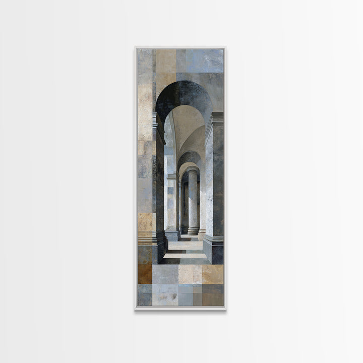 Architectural Arch and Column Abstraction Canvas Print, Law Office Art, Law School Gifts, Office Decor, Abstract Art, Counsel, LOA-1x3-98