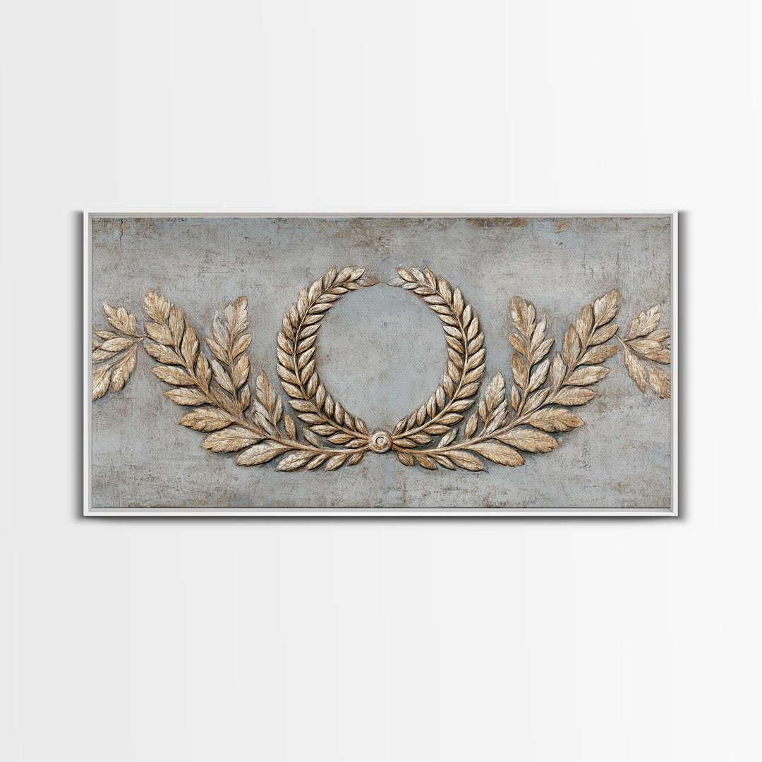 Roman Laurel Wreath Canvas Print, Law Office Art, Decor, Office Decor, Fine Art, Counsel, Bookish Wall Art, Gifts for Lawyers, LOA-2x1-52