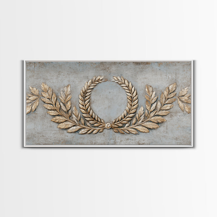Roman Laurel Wreath Canvas Print, Law Office Art, Decor, Office Decor, Fine Art, Counsel, Bookish Wall Art, Gifts for Lawyers, LOA-2x1-52