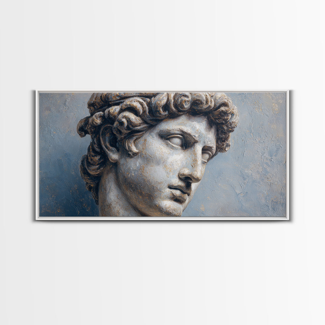 Classical Statue Bust Canvas Print, Law Office Art, Office, Office Decor, Watercolor Art, Counsel, Butterfly Print, Lawyer, LOA-2x1-68
