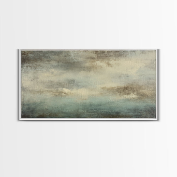 Deep Green and Walnut Toned Abstract Canvas Print, Law Office Art, Digital Prints, Office Decor, Counsel, Gifts for Lawyers, LOA-2x1-89