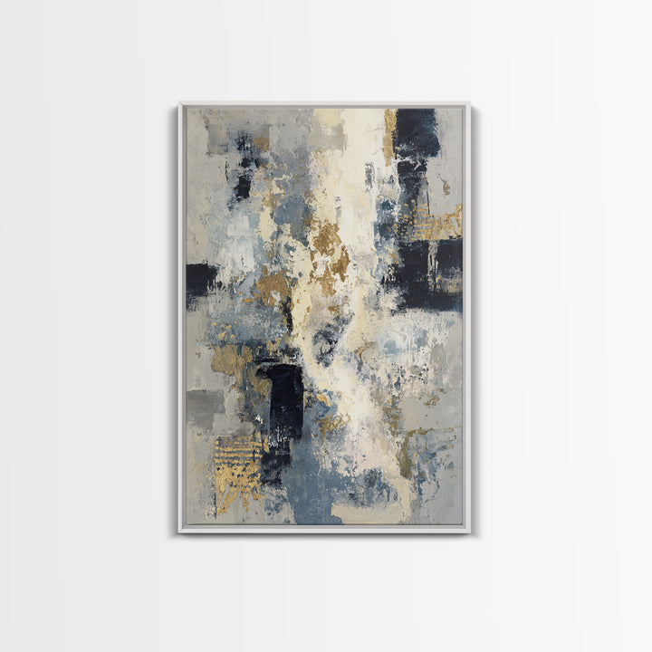 Abstract Navy and Gold Composition for Authority Canvas Print, Law Office Art, Office Wall Decor, Office Decor, Counsel, LOA-2x3-36