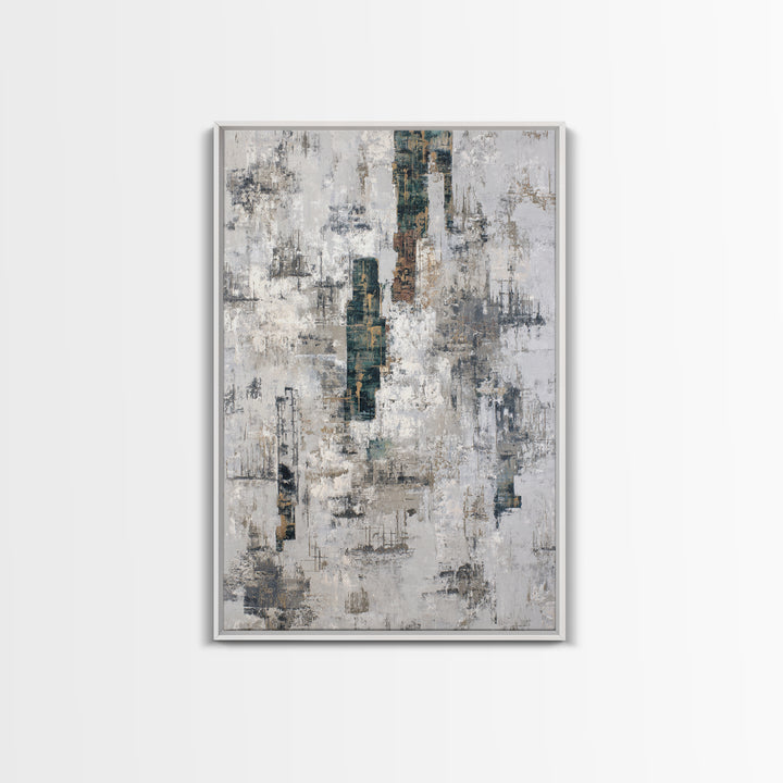 Deep Green and Walnut Toned Abstract Canvas Print, Law Office Art, Luxury Decor, Office Decor, Abstract Art, Counsel, LOA-2x3-5