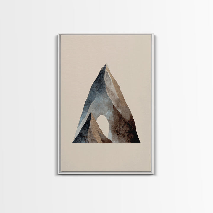 Ink Wash Mountain Symbolizing Stability Framed Canvas Print, Law Office Art, Lawyer Office Decor, Office Decor, Counsel, LOA-2x3-52