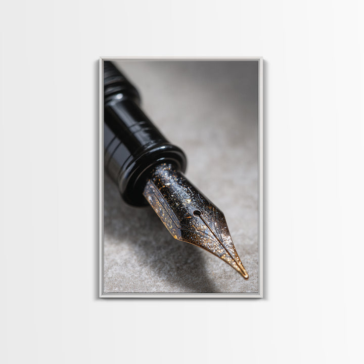 Fountain Pen Nib Closeup Canvas Print, Law Office Art, Office Wall Decor, Office Decor, Fine Art, Counsel, Law School, LOA-2x3-7