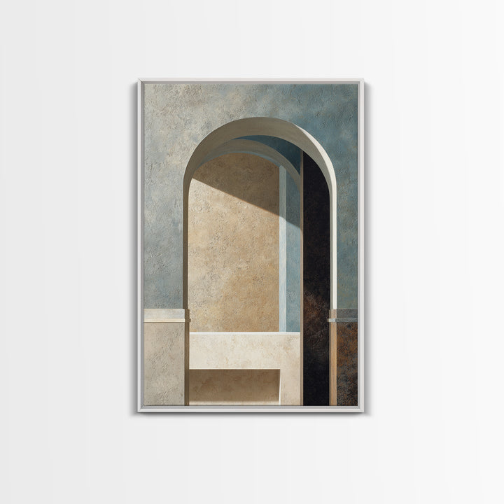 Architectural Arch and Column Abstraction Canvas Print, Law Office Art, Textured Painting, Office Decor, Fine Art, Counsel, LOA-2x3-70