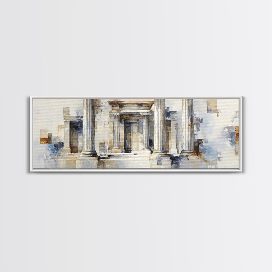 Marble Courthouse Column Study Without Building Scene Canvas Print, Law Office Art, Digital Prints, Office Decor, Counsel, LOA-3x1-67