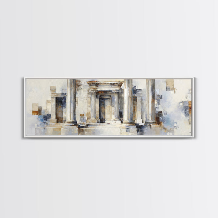 Marble Courthouse Column Study Without Building Scene Canvas Print, Law Office Art, Digital Prints, Office Decor, Counsel, LOA-3x1-67