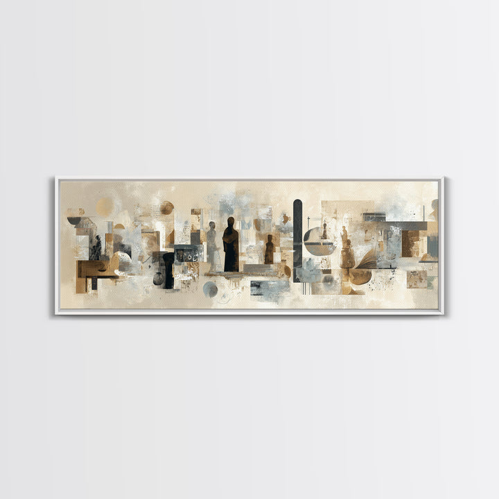 Diplomatic Handshake Silhouette Canvas Print, Law Office Art, Painting, Office Decor, Abstract Art, Counsel, Floral Art, LOA-3x1-83