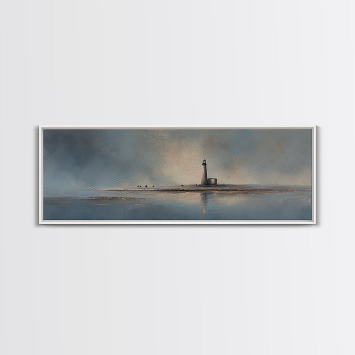 Stormy Landscape with Lighthouse as Guidance Metaphor Canvas Print, Law Office Art, Gallery Decor, Office Decor, Counsel, LOA-3x1-99