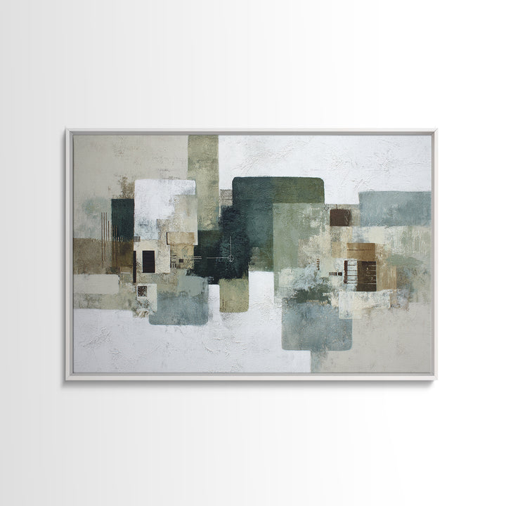 Deep Green and Walnut Toned Abstract Canvas Print, Law Office Art, Printable, Office Decor, Abstract Art, Counsel, LOA-3x2-1