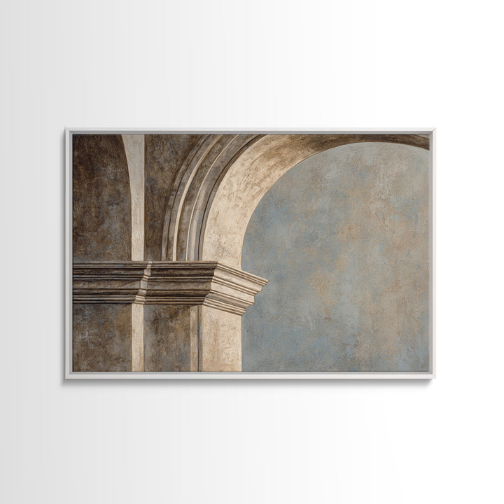 Architectural Arch and Column Abstraction Framed Canvas Print, Law Office Art, Painting, Office Decor, Abstract Art, Counsel, LOA-3x2-18
