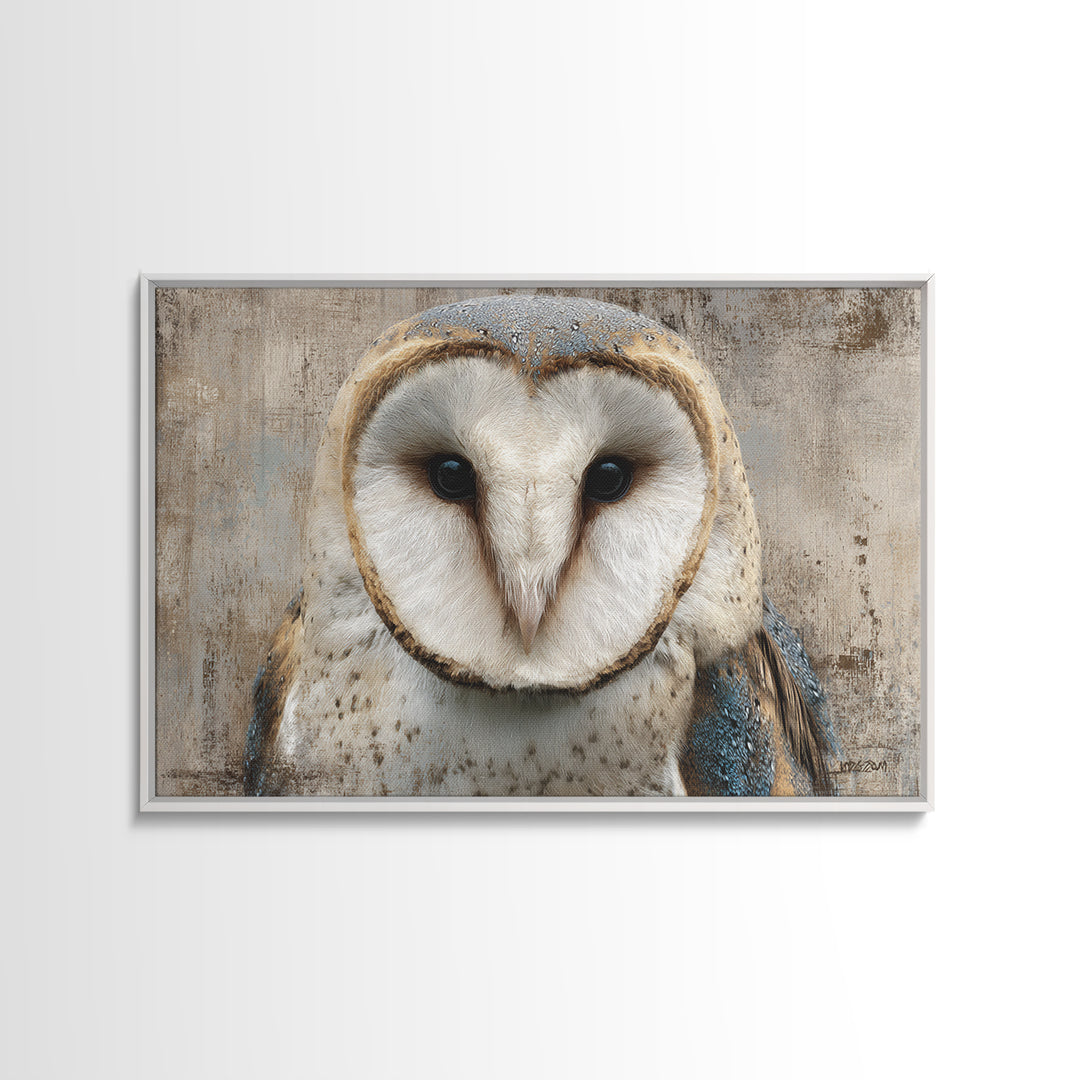 Owl Portrait Representing Wisdom Canvas Print, Law Office Art, Canvas Print, Office Decor, Fine Art, Counsel, Butterfly Art, LOA-3x2-21