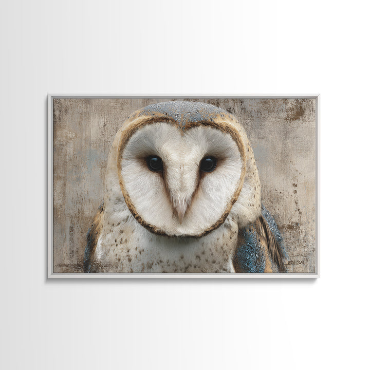 Owl Portrait Representing Wisdom Canvas Print, Law Office Art, Canvas Print, Office Decor, Fine Art, Counsel, Butterfly Art, LOA-3x2-21