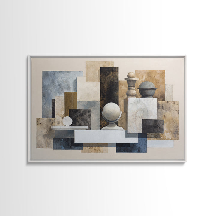 Balanced Geometric Forms Symbolizing Fairness Canvas Print, Law Office Art, Office Wall Decor, Office Decor, Abstract Art, LOA-3x2-33