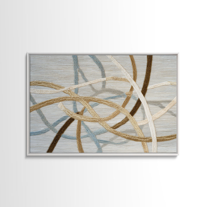 Gold Thread Knot Symbolizing Resolution Framed Canvas Print, Law Office Art, Office Wall Art, Office Decor, Fine Art, Counsel, LOA-3x2-46