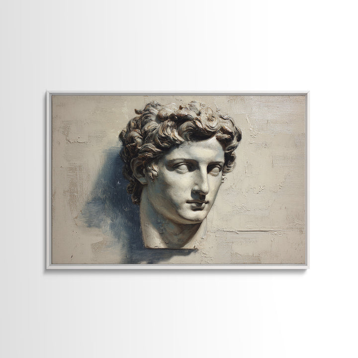 Classical Statue Bust Canvas Print, Law Office Art, Office, Office Decor, Abstract Art, Counsel, Butterfly Print, Lawyer, LOA-3x2-52