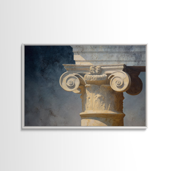Marble Courthouse Column Study Without Building Scene Canvas Print, Law Office Art, Statement Artwork, Office Decor, Counsel, LOA-3x2-7