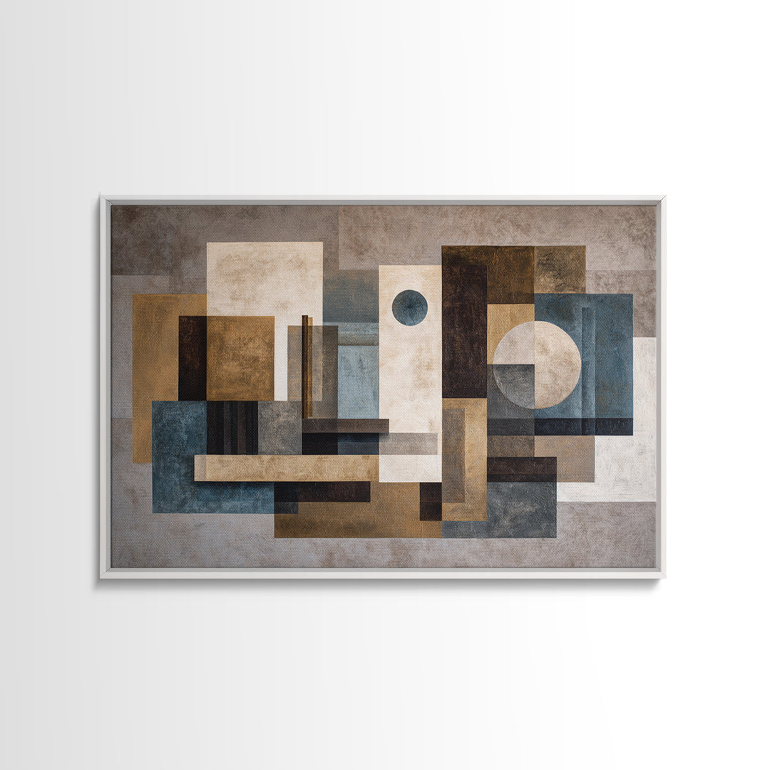 Balanced Geometric Forms Symbolizing Fairness Canvas Print, Law Office Art, Therapy Office Decor, Office Decor, Counsel, LOA-3x2-81