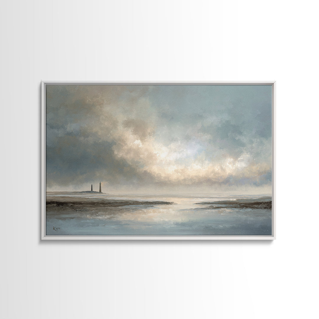 Stormy Landscape with Lighthouse as Guidance Metaphor Canvas Print, Law Office Art, Butterfly Art, Office Decor, Counsel, LOA-3x2-87