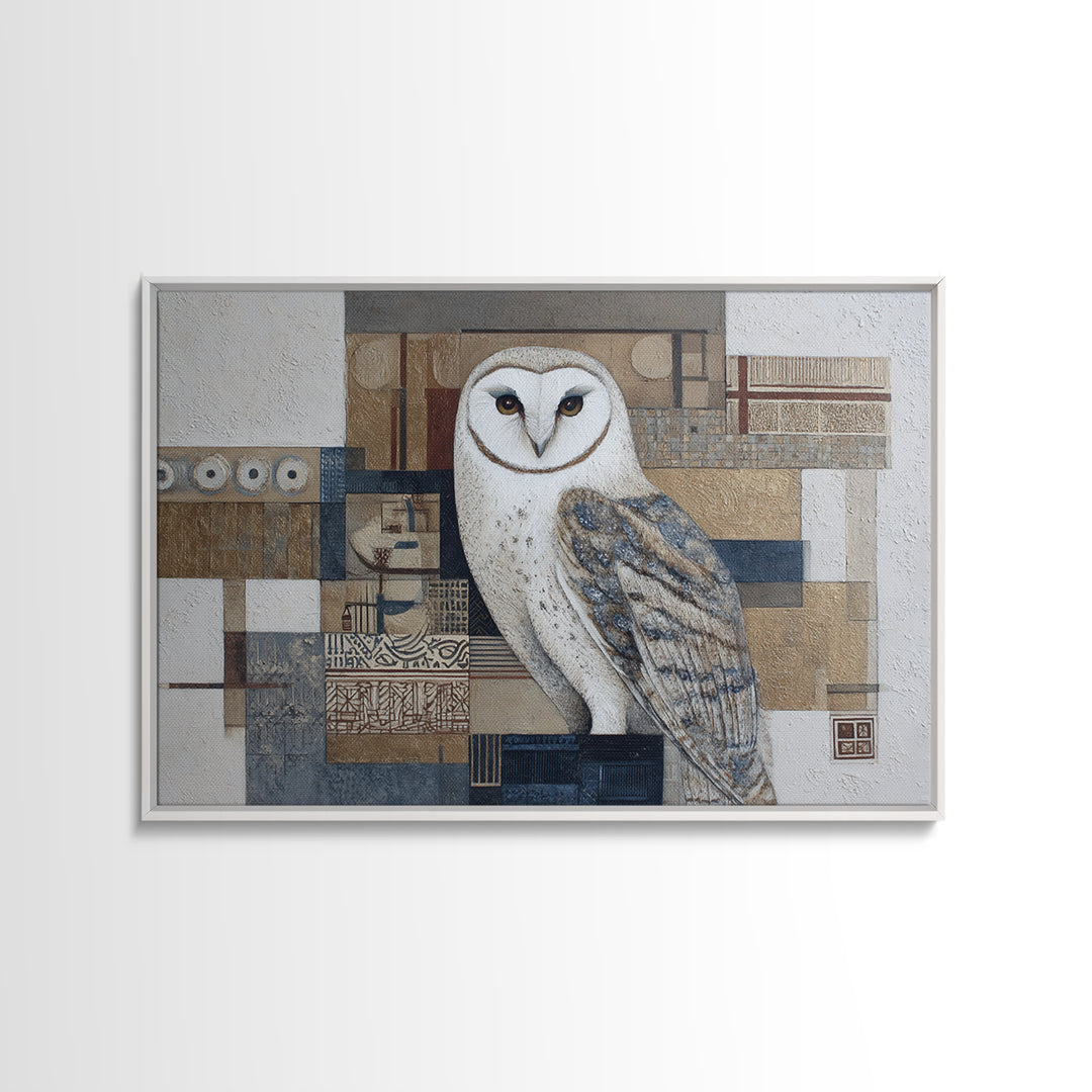 Owl Portrait Representing Wisdom Canvas Print, Law Office Art, Law, Office Decor, Counsel, Modern Decor, Fine Art Print, LOA-3x2-93