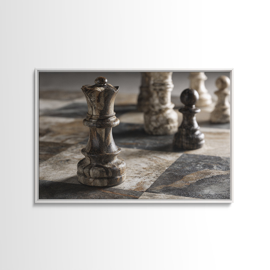 Single Chess King Canvas Print, Law Office Art, Bookish Wall Art, Office Decor, Fine Art, Counsel, Lawyer Office Decor, LOA-3x2-98