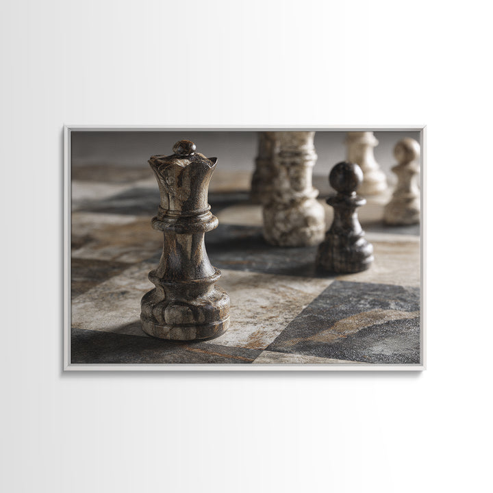 Single Chess King Canvas Print, Law Office Art, Bookish Wall Art, Office Decor, Fine Art, Counsel, Lawyer Office Decor, LOA-3x2-98