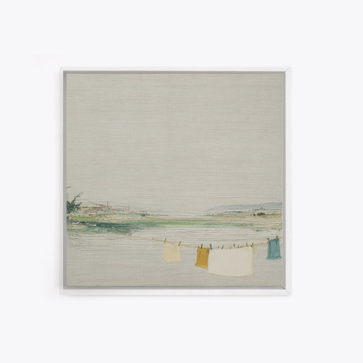 Fresh Air Meadow Landscape for Clean Mood Framed Canvas Print, Laundry Room Art, Wall Art Print, Living Room Decor, Clean, LRA-1x1-47