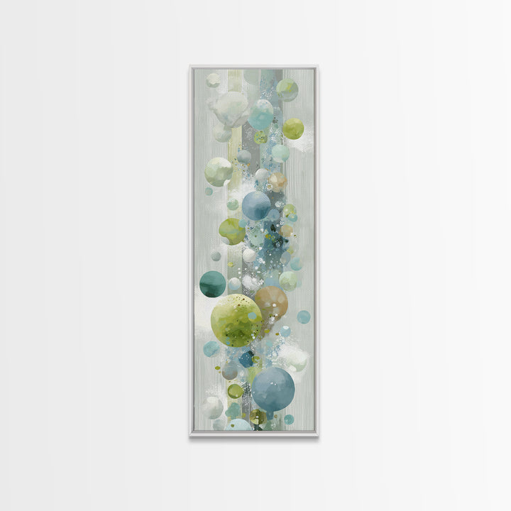 Abstract Suds and Bubbles Canvas Print, Laundry Room Art, Minimalist Wall Art, Living Room Decor, Abstract Art, Clean, LRA-1x3-10