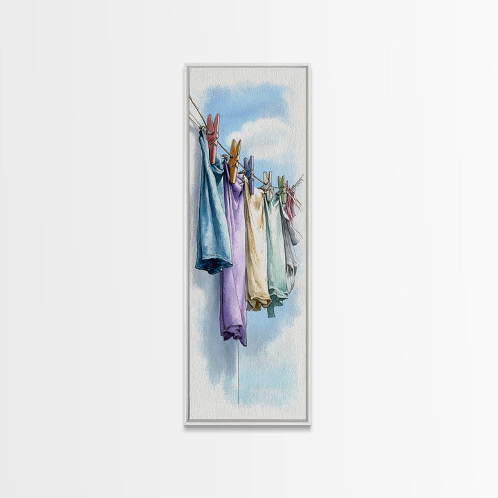 Washing Machine Icon Graphic Without Text Canvas Print, Laundry Room Art, Whimsical Art, Living Room Decor, Fine Art, Clean, LRA-1x3-22