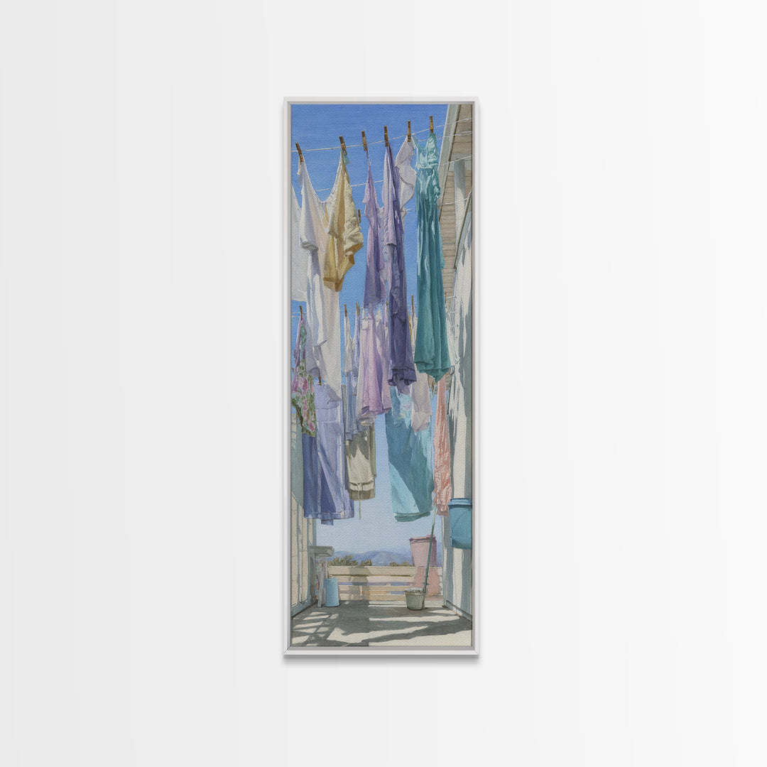 Fresh Air Meadow Landscape for Clean Mood Canvas Print, Laundry Room Art, Farmhouse Decor, Living Room Decor, Oil Painting, LRA-1x3-59