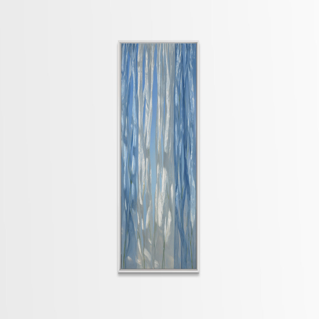 Clean Blue Water Ripple Abstraction Canvas Print, Laundry Room Art, Laundry Room Decor, Living Room Decor, Abstract Art, Clean, LRA-1x3-6