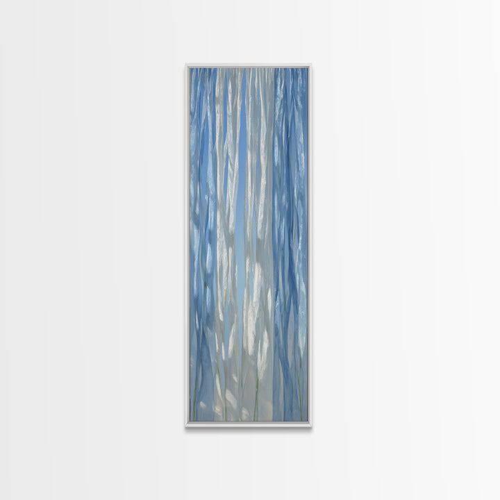 Clean Blue Water Ripple Abstraction Canvas Print, Laundry Room Art, Laundry Room Decor, Living Room Decor, Abstract Art, Clean, LRA-1x3-6