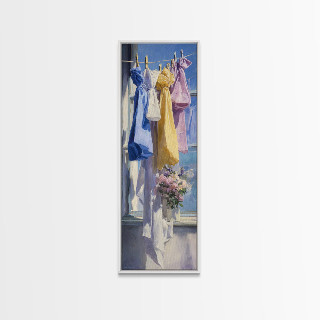Lavender Sachet and Ribbon Still Life Canvas Print, Laundry Room Art, Art Print, Living Room Decor, Fine Art, Clean, Artwork, LRA-1x3-77
