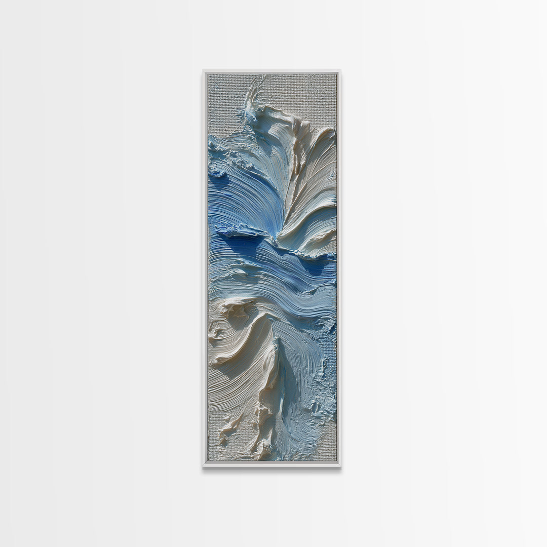 Clean Blue Water Ripple Abstraction Canvas Print, Laundry Room Art, Funny Poster, Living Room Decor, Abstract Art, Clean, LRA-1x3-78