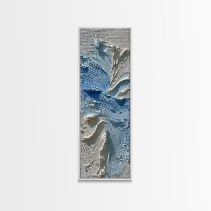 Clean Blue Water Ripple Abstraction Canvas Print, Laundry Room Art, Funny Poster, Living Room Decor, Abstract Art, Clean, LRA-1x3-78