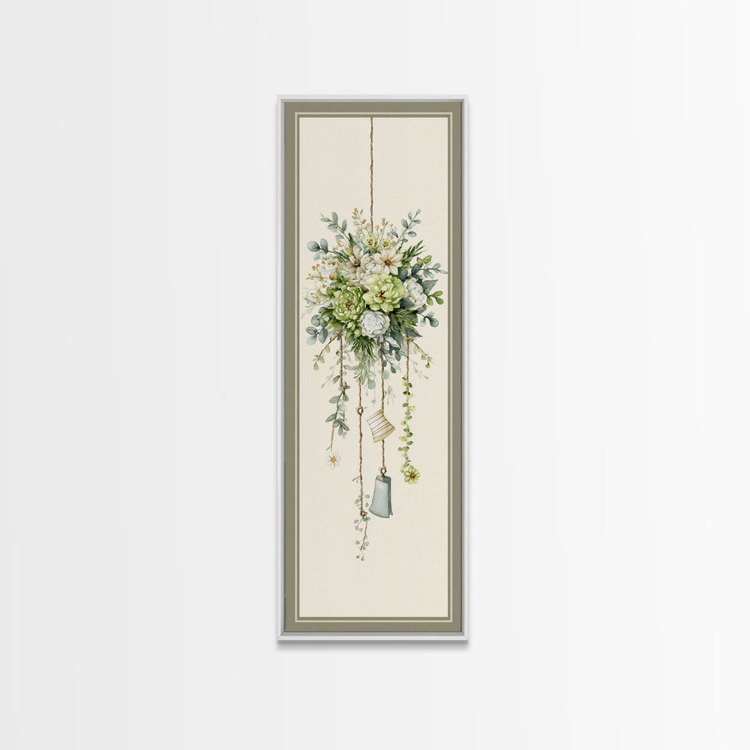 Farmhouse Laundry Sign Ornament Without Words Framed Canvas Print, Laundry Room Art, Retro Wall Art, Living Room Decor, Clean, LRA-1x3-79