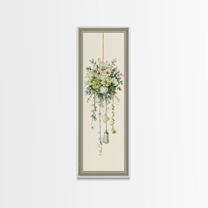 Farmhouse Laundry Sign Ornament Without Words Framed Canvas Print, Laundry Room Art, Retro Wall Art, Living Room Decor, Clean, LRA-1x3-79