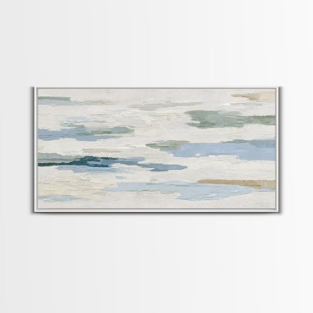 Linen Texture Abstract Canvas Print, Laundry Room Art, Living Room Decor, Abstract Art, Clean, Farmhouse Decor, LRA-2x1-32