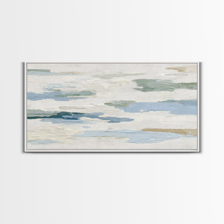 Linen Texture Abstract Canvas Print, Laundry Room Art, Living Room Decor, Abstract Art, Clean, Farmhouse Decor, LRA-2x1-32