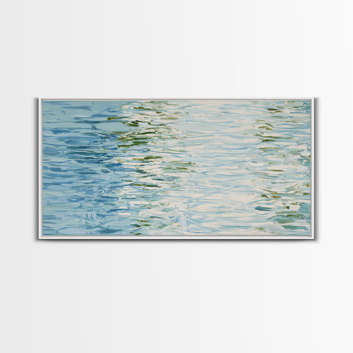 Clean Blue Water Ripple Abstraction Canvas Print, Laundry Room Art, Room Decor, Living Room Decor, Abstract Art, Clean, LRA-2x1-62