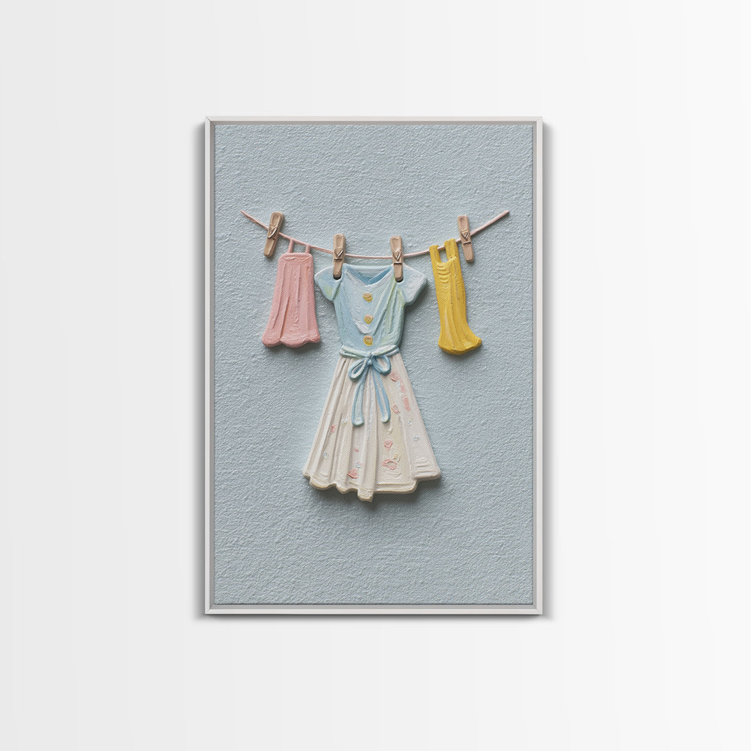 Farmhouse Laundry Sign Ornament Without Words Canvas Print, Laundry Room Art, Fine Art Print, Living Room Decor, Clean, LRA-2x3-27