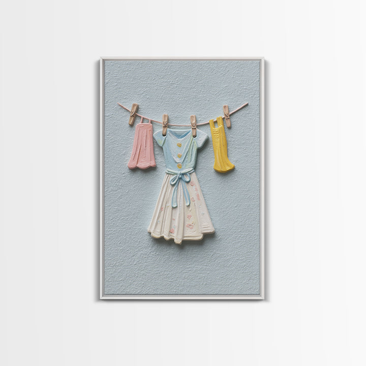 Farmhouse Laundry Sign Ornament Without Words Canvas Print, Laundry Room Art, Fine Art Print, Living Room Decor, Clean, LRA-2x3-27