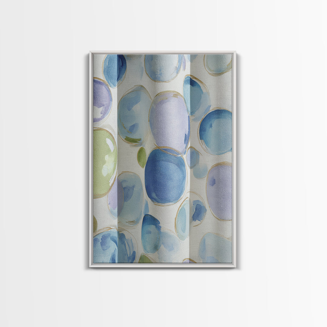 Soap Bubbles Rendered as Playful Abstract Circles Canvas Print, Laundry Room Art, Home Decor, Living Room Decor, Clean, LRA-2x3-38