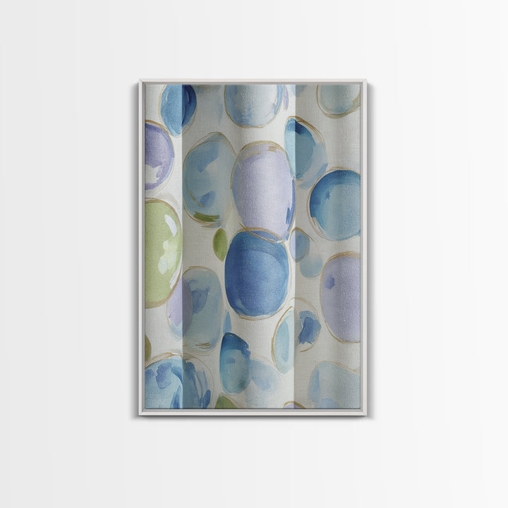 Soap Bubbles Rendered as Playful Abstract Circles Canvas Print, Laundry Room Art, Home Decor, Living Room Decor, Clean, LRA-2x3-38